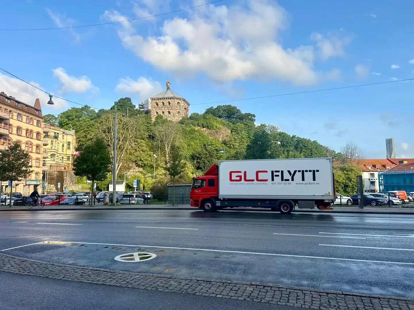 GLC Flytts lastbil vid Skansen Kronan i Göteborg